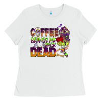 White coffee brings me back dead Ladies Tee - BarkalooDesign
