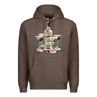 Coffee martini glasses and martini bottle Premium Hoodie - AdoDesignShop