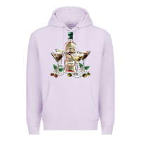 Lilac martini glasses and martini bottle Premium Hoodie - AdoDesignShop