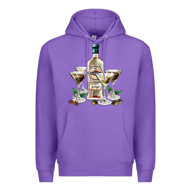 Martini Glasses And Martini Bottle Premium Hoodie by AdoDesignShop | Teevron