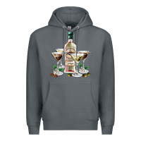 Rock martini glasses and martini bottle Premium Hoodie - AdoDesignShop