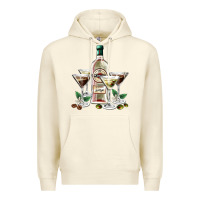 Sandshell martini glasses and martini bottle Premium Hoodie - AdoDesignShop