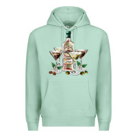 Seafoam martini glasses and martini bottle Premium Hoodie - AdoDesignShop