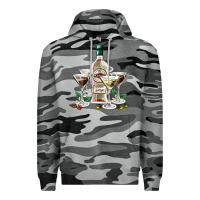 Slate Camo martini glasses and martini bottle Premium Hoodie - AdoDesignShop