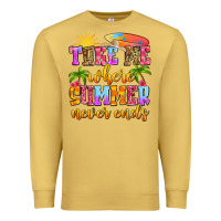 Antique Gold take me where summer never ends Premium Sweatshirt - Zillion Design Studio