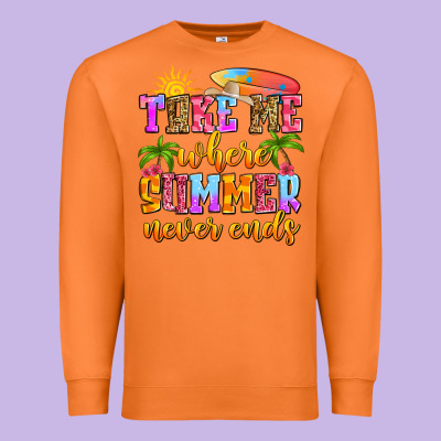 Take Me Where Summer Never Ends Premium Sweatshirt Designed By Zillion Design Studio