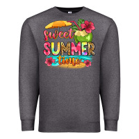 Charcoal Heather sweet summer time Premium Sweatshirt - Zillion Design Studio
