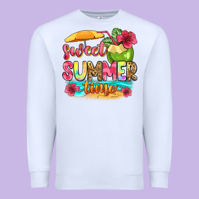 Sweet Summer Time Premium Sweatshirt Designed By Zillion Design Studio