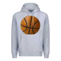 Heather Grey basketball ball Premium Hoodie - JahusDesignShop