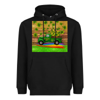 Black st patricks day truck shamrock with rainbow tumbler Heavyweight Hoodie - RanaPortraitStore