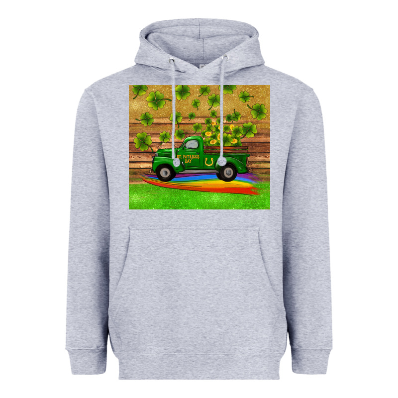 St Patricks Day Truck Shamrock With Rainbow Tumbler Heavyweight Hoodie by RanaPortraitStore | Teevron