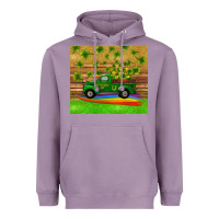 Lavender st patricks day truck shamrock with rainbow tumbler Heavyweight Hoodie - RanaPortraitStore