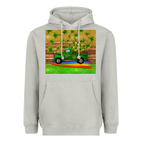 Moon Dust st patricks day truck shamrock with rainbow tumbler Heavyweight Hoodie - RanaPortraitStore