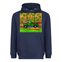 Navy st patricks day truck shamrock with rainbow tumbler Heavyweight Hoodie - RanaPortraitStore