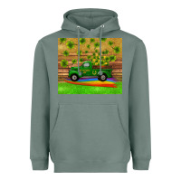 Sage st patricks day truck shamrock with rainbow tumbler Heavyweight Hoodie - RanaPortraitStore