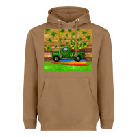 Toasted Coconut st patricks day truck shamrock with rainbow tumbler Heavyweight Hoodie - RanaPortraitStore