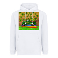 White st patricks day truck shamrock with rainbow tumbler Heavyweight Hoodie - RanaPortraitStore