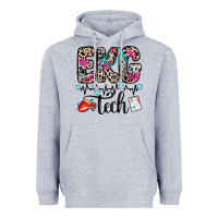 Heather Grey ekg tech Heavyweight Hoodie - Zillion Design Studio