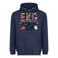 Navy ekg tech Heavyweight Hoodie - Zillion Design Studio