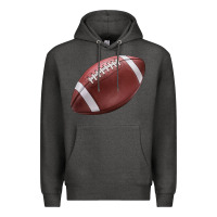 Charcoal Heather football ball Premium Hoodie - JahusDesignShop