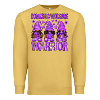 Antique Gold Domestic Violence Warrior Afro Gnomes Premium Sweatshirt - texasbilliewilder