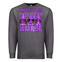 Charcoal Heather Domestic Violence Warrior Afro Gnomes Premium Sweatshirt - texasbilliewilder