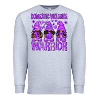 Heather Grey Domestic Violence Warrior Afro Gnomes Premium Sweatshirt - texasbilliewilder