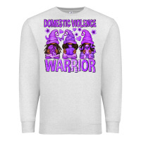 Oatmeal Heather Domestic Violence Warrior Afro Gnomes Premium Sweatshirt - texasbilliewilder