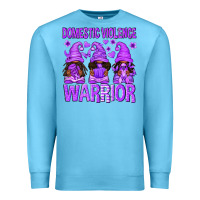 Ocean Blue Domestic Violence Warrior Afro Gnomes Premium Sweatshirt - texasbilliewilder