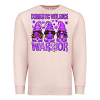 Pale Pink Domestic Violence Warrior Afro Gnomes Premium Sweatshirt - texasbilliewilder