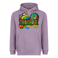 Lavender teacher life Heavyweight Hoodie - texasbilliewilder