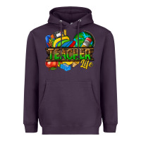 Plum teacher life Heavyweight Hoodie - texasbilliewilder