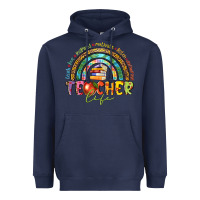 Navy teacher life Heavyweight Hoodie - texasbilliewilder