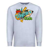 Heather Grey daycare dude Premium Sweatshirt - RanaPortraitStore