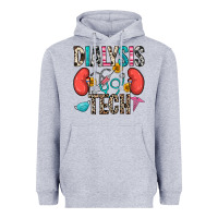 Heather Grey dialysis tech Heavyweight Hoodie - Zillion Design Studio
