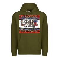 Army Green armed forces day love our troops Premium Hoodie - Artiststas