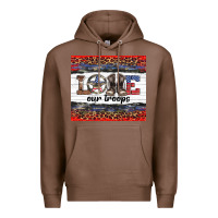 Chestnut armed forces day love our troops Premium Hoodie - Artiststas