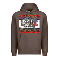 Coffee armed forces day love our troops Premium Hoodie - Artiststas