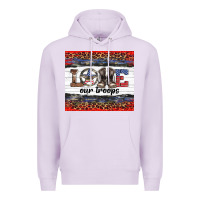 Lilac armed forces day love our troops Premium Hoodie - Artiststas
