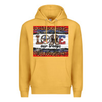 Mustard armed forces day love our troops Premium Hoodie - Artiststas