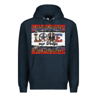 Navy armed forces day love our troops Premium Hoodie - Artiststas