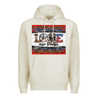Oatmeal Heather armed forces day love our troops Premium Hoodie - Artiststas