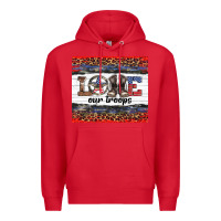 Red armed forces day love our troops Premium Hoodie - Artiststas