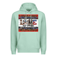 Seafoam armed forces day love our troops Premium Hoodie - Artiststas