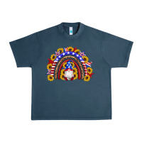 Midnight Navy american flag gnomes sunflowers rainbow Urban Heavy Tee - Artiststas