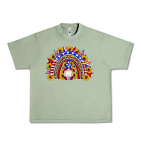 Oil Green american flag gnomes sunflowers rainbow Urban Heavy Tee - Artiststas
