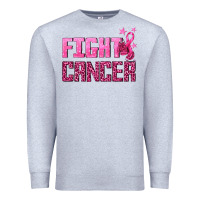 Heather Grey Fight Cancer Premium Sweatshirt - texasbilliewilder