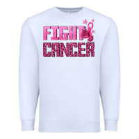 White Fight Cancer Premium Sweatshirt - texasbilliewilder