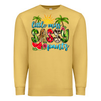 Antique Gold little miss sassy pants Premium Sweatshirt - Zillion Design Studio