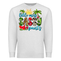 Oatmeal Heather little miss sassy pants Premium Sweatshirt - Zillion Design Studio